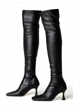 Tony Bianco Fonda Black Venezia 8cm Long Boots Shoes