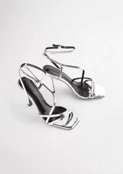 Tony Bianco Franci Silver Foil 10.5cm Heels Best Sellers