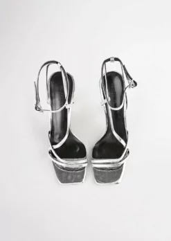 Tony Bianco Franci Silver Foil 10.5cm Heels Best Sellers