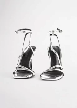 Tony Bianco Franci Silver Foil 10.5cm Heels Best Sellers