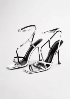 Tony Bianco Franci Silver Foil 10.5cm Heels Best Sellers