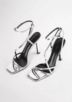 Tony Bianco Franci Silver Foil 10.5cm Heels Best Sellers