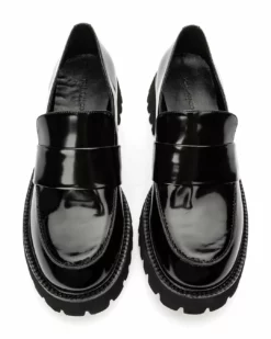 Tony Bianco Gisele Black Hi Shine 4cm Casual Shoes