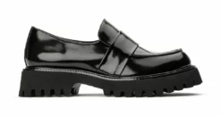 Tony Bianco Gisele Black Hi Shine 4cm Casual Shoes