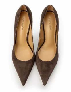 Tony Bianco Hot List Glamma Espresso Suede 11cm Heels