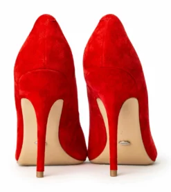 Tony Bianco Shoes Glamma Red Suede 11cm Heels