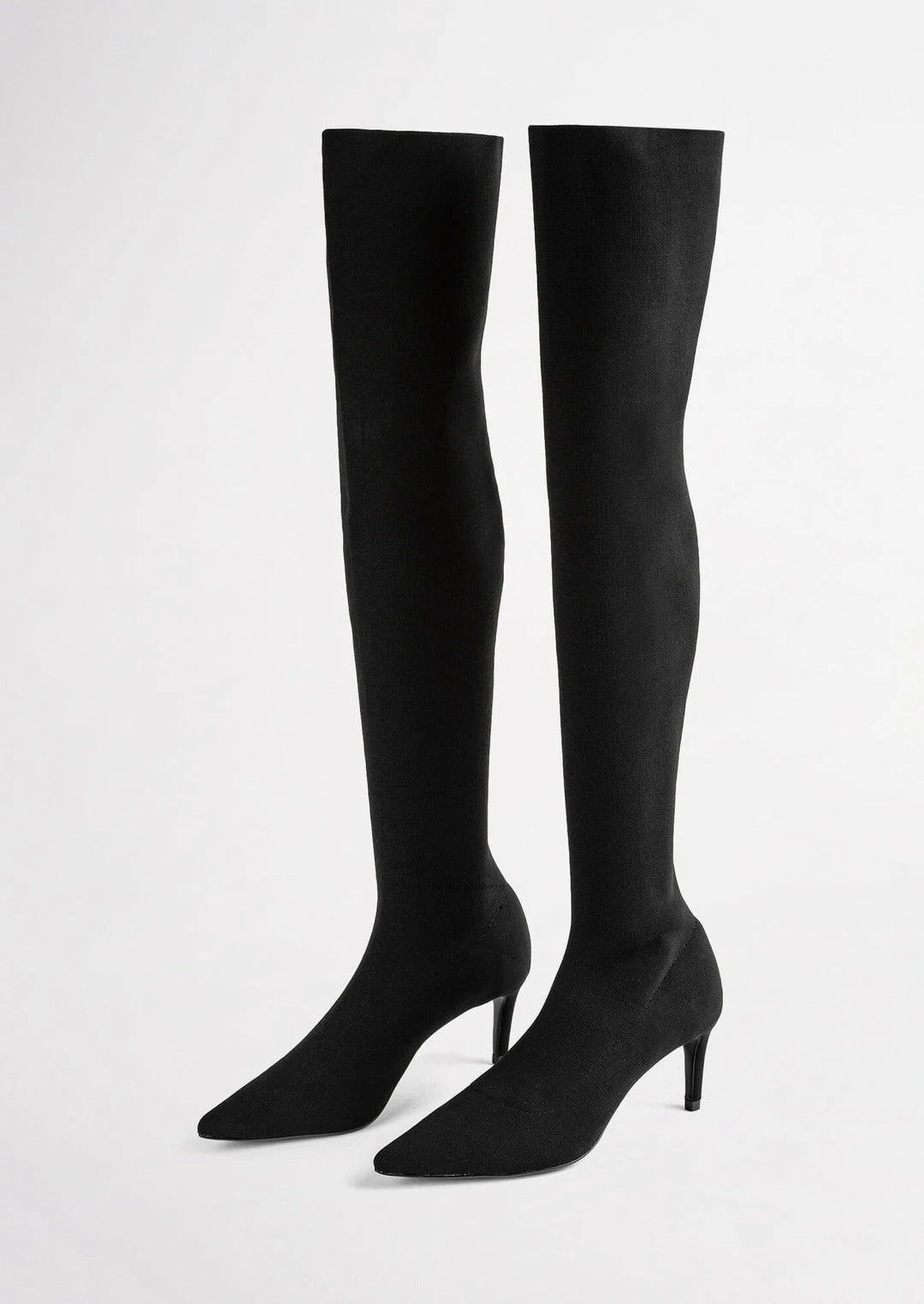 Tony Bianco Best Sellers Gracie Black Sock Knit 6.5cm Long Boots 6 Tony Bianco Best Sellers Gracie Black Sock Knit 6.5cm Long Boots