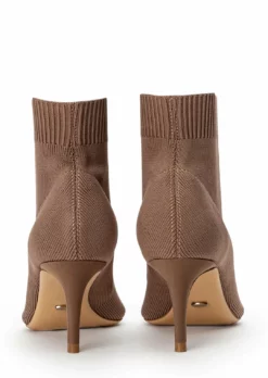 Tony Bianco Gwen Almond Sock Knit 6.5cm Ankle Boots Shoes