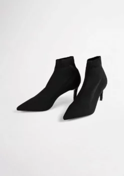 Tony Bianco Gwen Black Sock Knit 6.5cm Ankle Boots Best Sellers