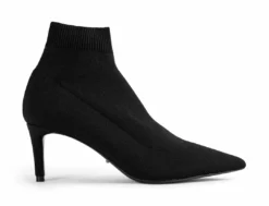 Tony Bianco Gwen Black Sock Knit 6.5cm Ankle Boots Best Sellers