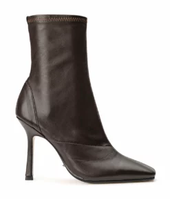 Tony Bianco Halsey Chocolate Nappa 10.5cm Ankle Boots