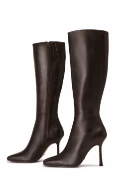 Tony Bianco Havana Chocolate Nappa 10.5cm Calf Boots