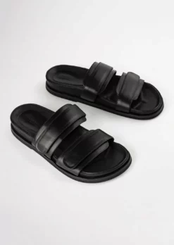 Tony Bianco Hawk Black Capretto 3.5cm Sandals Shoes