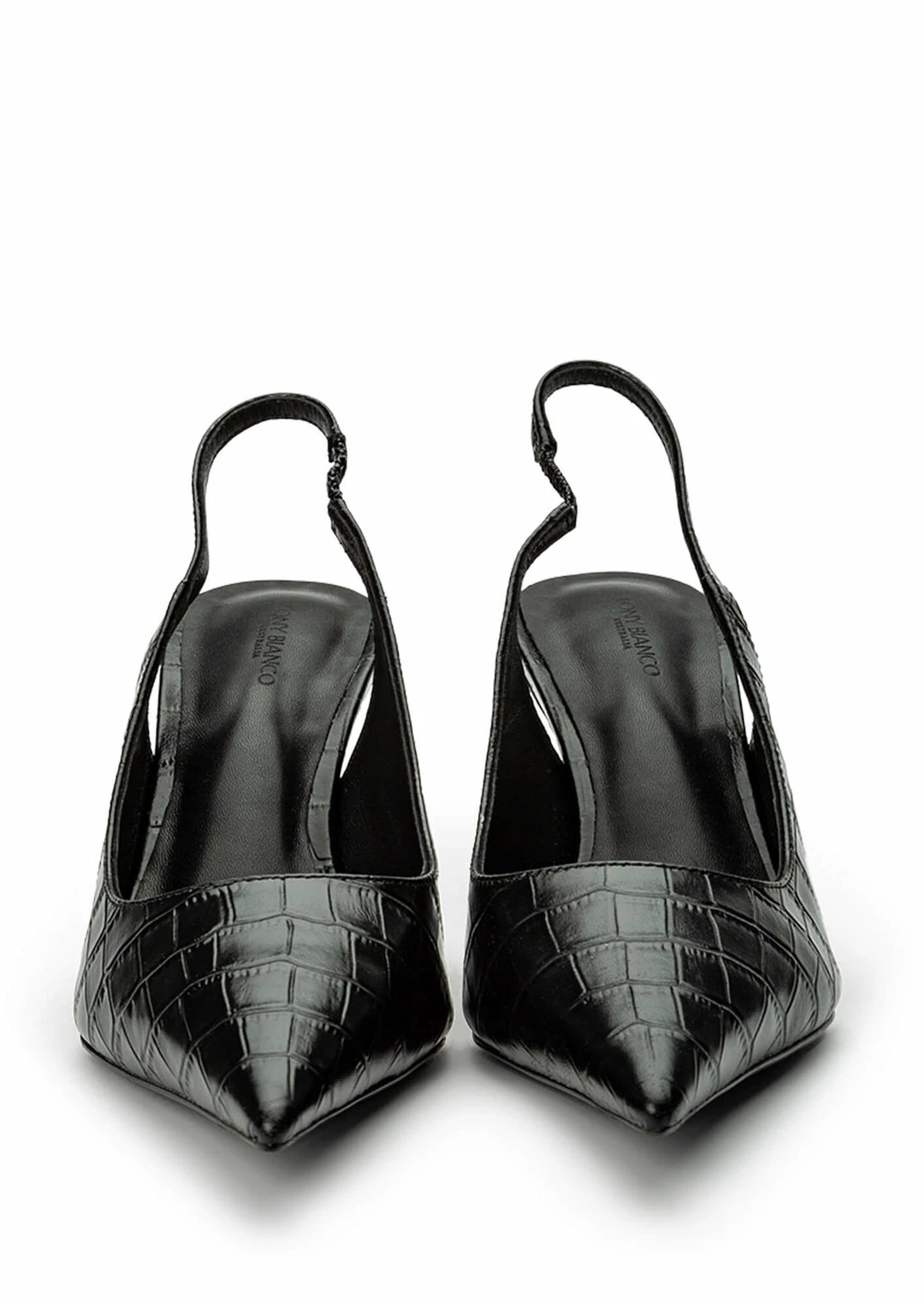 Tony Bianco Hayes Black Croc 9.5cm Heels 4 Tony Bianco Hayes Black Croc 9.5cm Heels