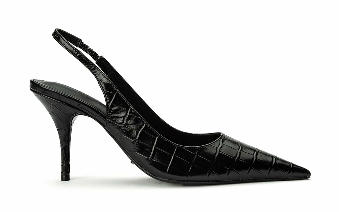 Tony Bianco Hayes Black Croc 9.5cm Heels 3 Tony Bianco Hayes Black Croc 9.5cm Heels