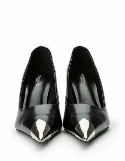 Tony Bianco Shoes Hilton Black Hi Shine 9.5cm Heels