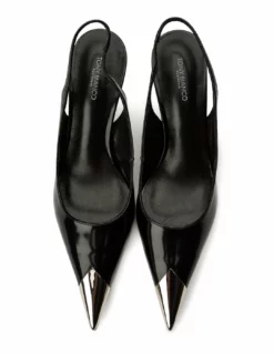 Tony Bianco Shoes Hope Black Hi Shine 9.5cm Heels