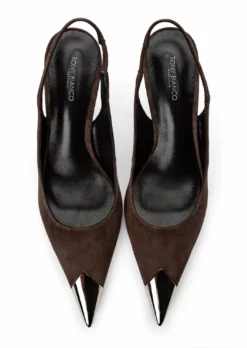 Tony Bianco Shoes Hope Espresso Suede 9.5cm Heels