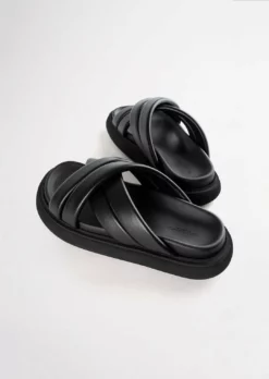 Tony Bianco Shoes Jager Black Nappa 3cm Sandals 12 Tony Bianco Shoes Jager Black Nappa 3cm Sandals