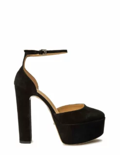 Tony Bianco Jagged Black Suede 14cm Heels New Arrivals
