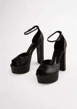 Tony Bianco Hot List Jayze Black Como 14cm Heels