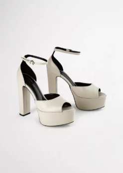 Tony Bianco Hot List Jayze Vanilla Nappa 14cm Heels