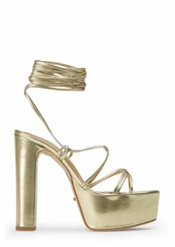 Tony Bianco New Arrivals Jemma Gold Nappa Metallic 14cm Heels