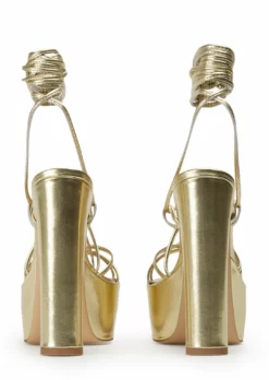 Tony Bianco New Arrivals Jemma Gold Nappa Metallic 14cm Heels