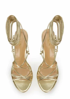 Tony Bianco New Arrivals Jemma Gold Nappa Metallic 14cm Heels