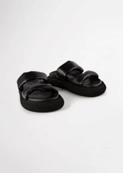 Tony Bianco June Black Nappa 3cm Sandals Shoes