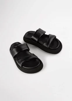 Tony Bianco June Black Nappa 3cm Sandals Shoes
