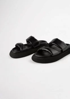 Tony Bianco June Black Nappa 3cm Sandals Shoes