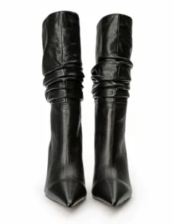 Tony Bianco Kerri Black Nappa 9.5cm Calf Boots 9 Tony Bianco Kerri Black Nappa 9.5cm Calf Boots