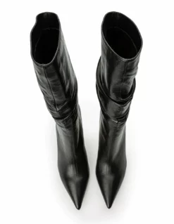 Tony Bianco Kerri Black Nappa 9.5cm Calf Boots 10 Tony Bianco Kerri Black Nappa 9.5cm Calf Boots