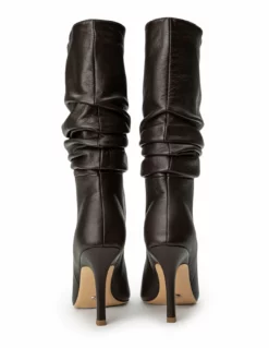 Tony Bianco Kerri Chocolate Nappa 9.5cm Calf Boots 9 Tony Bianco Kerri Chocolate Nappa 9.5cm Calf Boots