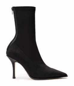 Tony Bianco Kit Black Lycra 9.5cm Ankle Boots