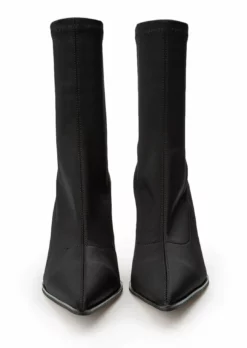 Tony Bianco Kit Black Lycra 9.5cm Ankle Boots