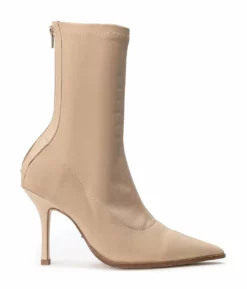 Tony Bianco Kit Nude Lycra 9.5cm Ankle Boots Shoes