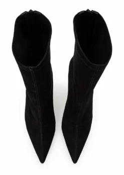 Tony Bianco Kitty Black Suede 9.5cm Ankle Boots Shoes