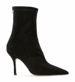 Tony Bianco Kitty Black Suede 9.5cm Ankle Boots Shoes