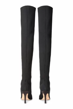 Tony Bianco Shoes Kori Black Sock Knit 9.5cm Long Boots