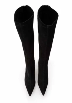 Tony Bianco Kortez Black Suede 9.5cm Calf Boots