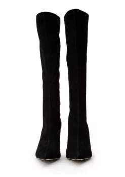 Tony Bianco Kortez Black Suede 9.5cm Calf Boots