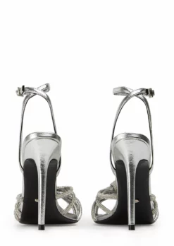 Tony Bianco New Arrivals Kyla Silver Foil 11cm Heels