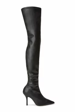 Tony Bianco Kylie Black Venezia 9.5cm Long Boots Shoes
