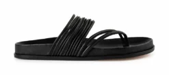 Tony Bianco Lamana Black Nappa 1.5cm Sandals Shoes