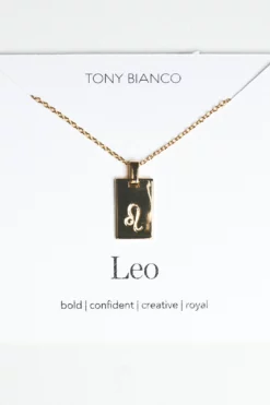 Tony Bianco Gold Leo Zodiac Necklace Accessories