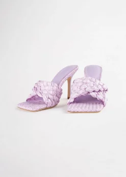 Tony Bianco Lourdes Lilac Raffia 9.5cm Heels 18 Tony Bianco Lourdes Lilac Raffia 9.5cm Heels