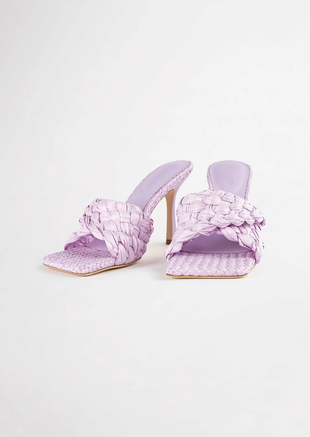 Tony Bianco Lourdes Lilac Raffia 9.5cm Heels 9 Tony Bianco Lourdes Lilac Raffia 9.5cm Heels