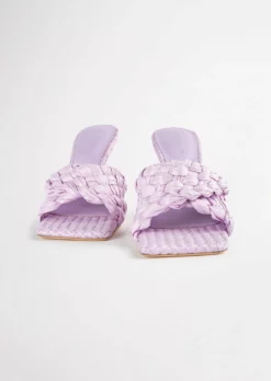 Tony Bianco Lourdes Lilac Raffia 9.5cm Heels 17 Tony Bianco Lourdes Lilac Raffia 9.5cm Heels